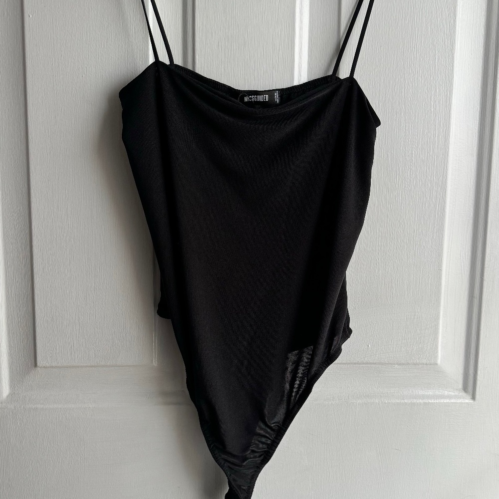 Missguided Slinky Straight Neck Bodysuit